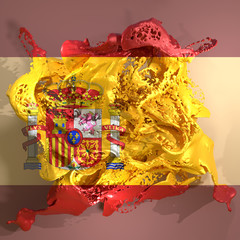 Spain flag liquid