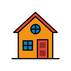 house front facade isolated icon