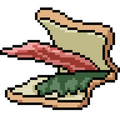 Obraz premium vector pixel art sandwich
