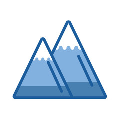 mountains peaks big isolated icon