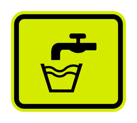 Not Drinking Water Symbol Sign Isolate On White Background,Vector Illustration EPS.10