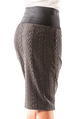 Beautiful young unidentified woman in skirt