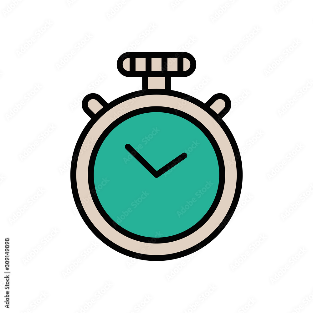 Poster timer chronometer counter isolated icon