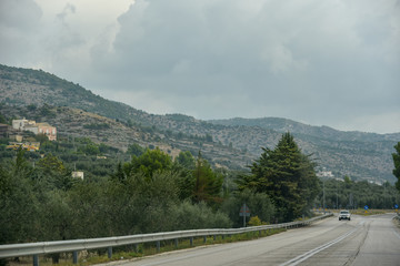 Gargano Promontory View by Morning with Cloudy Sky