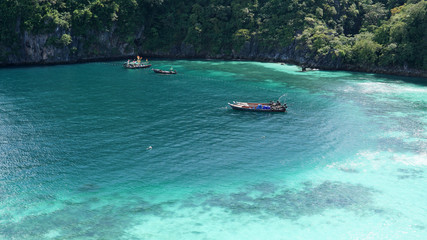 Beautiful beach of Horse shoes island in Andaman sea the nature of Myanmar.