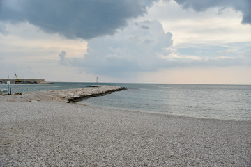Mattinata Beach by Morning with Cloudy Sky