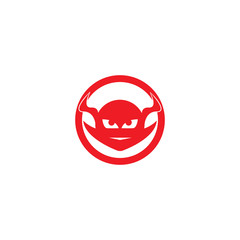 Obraz premium devil logo vector template