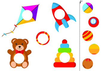 Cut and glue parts of the toys.