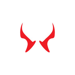 devil horn logo vector template