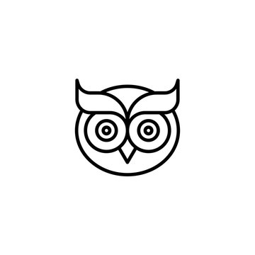 Owl logo design, owl icon design concept Trendy Flat style for graphic design, Web site, UI. EPS10. - Vector illustration