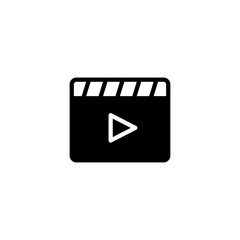 Video player icon. Trendy Flat style for graphic design, logo, Web site, social media, UI, mobile app, EPS10