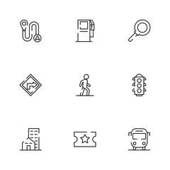 bundle of maps and navigation icons