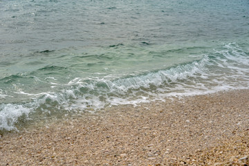Pebble Beach by Morning with Cloudy Sky