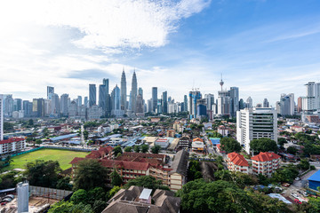 city skyline in kuala lumpur