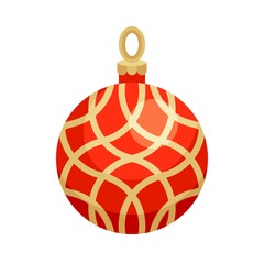 Christmas ornaments, baubles or Christmas ball flat icon