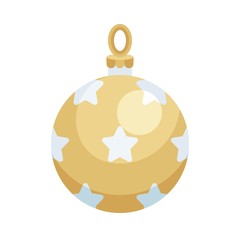 Christmas ornaments, baubles or Christmas ball flat icon