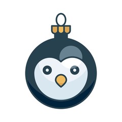 Christmas ornaments, baubles or Christmas ball filled icon