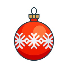 Obraz premium Christmas ornaments, baubles or Christmas ball filled icon
