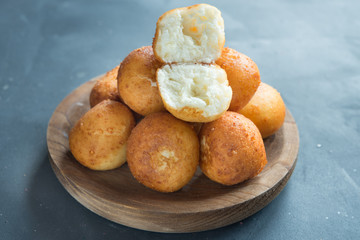 Traditional Colombian buñuelo - Deep Fried Cheese Bread