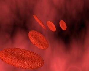 3d rendering of red blood cells