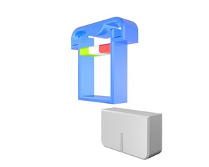 3d illustration of italy shirt