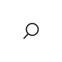 Search icon. Magnifying glass or search icon, flat vector graphic on isolated background. - Vector