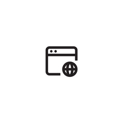 Web Icon in trendy flat style isolated on white background. Website pictogram. Internet symbol for your web site design, logo, app, UI. Vector illustration, EPS10.