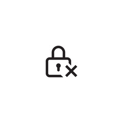 Unlock vector icon, lock symbol. Security symbol for your web site design or mobile app.