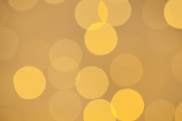 Warm yellow bokeh light background