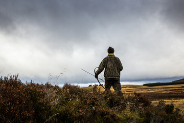 Bow hunter, Aviemore, Scotland, United Kingdom.