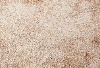 Integral rye wheat flour background and texture