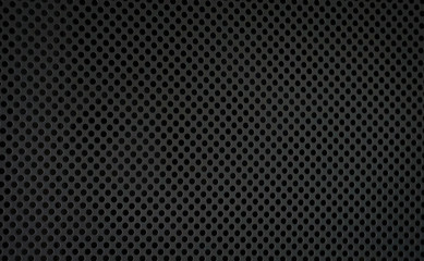 Metal background, black steel plate with holes