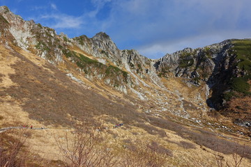 Landscape of Kisokoma mountain trails (Japan alps / Japanese mountain)