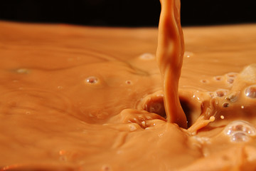 Milk tea splash