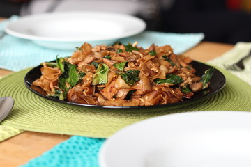 Pad See Ew (Thai stir fried noodle with pork)