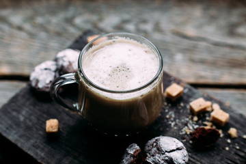 cup of coffee and cookies