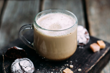 cup of coffee and cookies