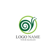 Snail logo vector illustration template