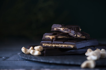 home made chocolate with cashew cream fillings