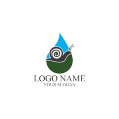 Snail logo vector illustration template