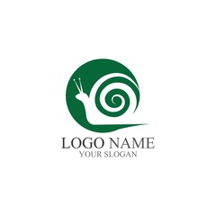 Snail logo vector illustration template