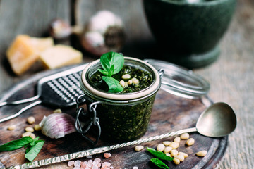 Green Basil Pesto with Pine Nuts