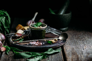 Green Basil Pesto with Pine Nuts