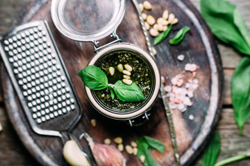 Green Basil Pesto with Pine Nuts