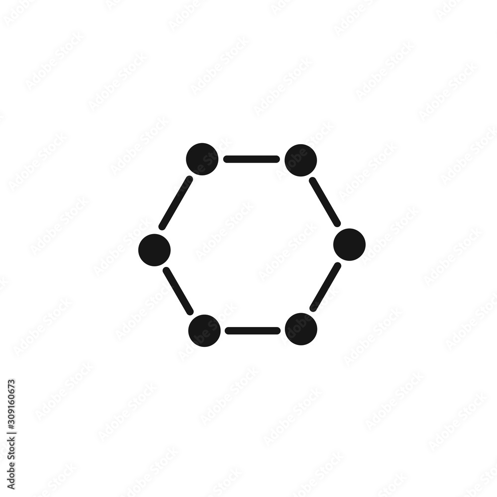 Poster global networking icon on white background