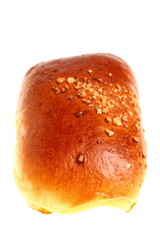 Blueberry Bun. Bun made from yeast dough, filled with bilberries, delicately covered with crumble.