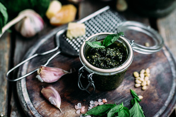 Green Basil Pesto with Pine Nuts