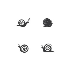Snail logo vector illustration template