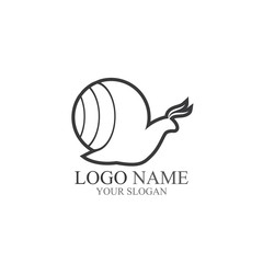 Snail logo vector illustration template