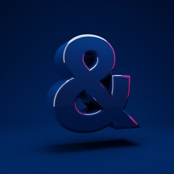 Phantom Blue 3d ampersand symbol